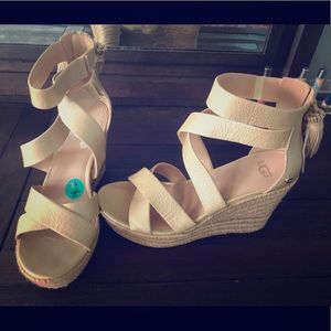 Size 7 1/2 Ugg Golden heels, used once.